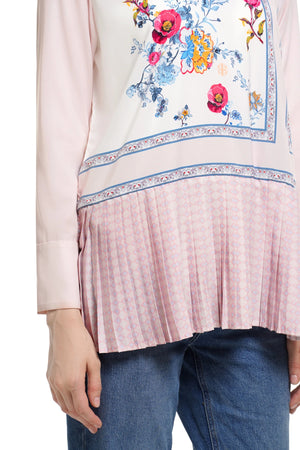 Ciao Bella Pleated Blouse - Blush