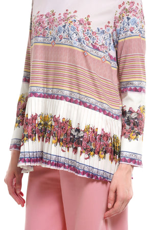 Ciao Bella Pleated Blouse - Pink