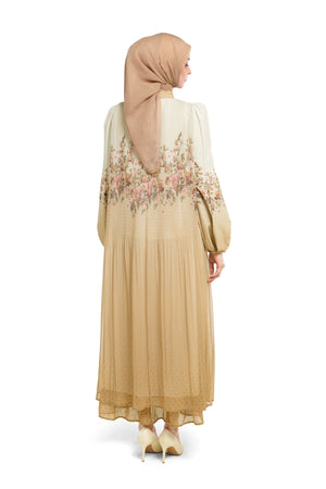 Ciao Bella Pleated Maxi Dress - Rustic Yellow