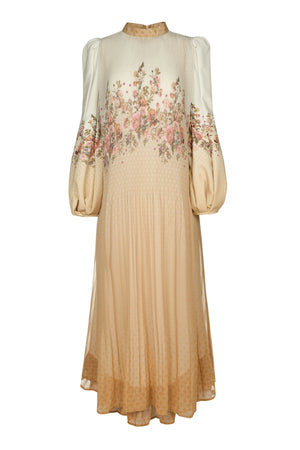 Ciao Bella Pleated Maxi Dress - Rustic Yellow