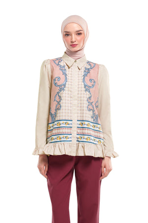 Ciao Bella Ruffled Shirt - Blush