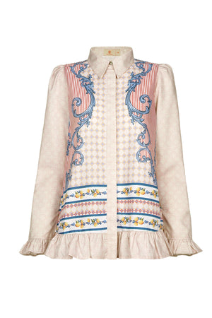 Ciao Bella Ruffled Shirt - Blush