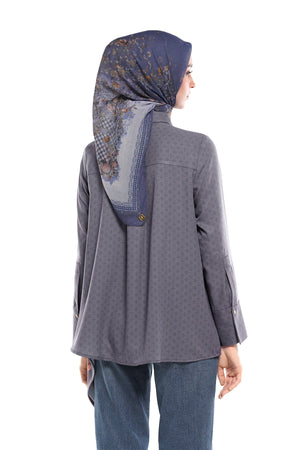 Ciao Bella Side Handkerchief Shirt - Rustic Blue