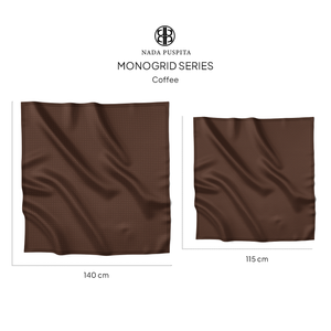 Monogrid Scarf - Coffee