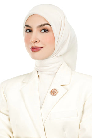 Crystal Braided Mini Brooch - Rose Gold
