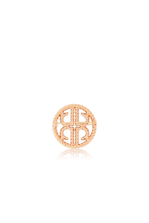 Crystal Braided Mini Brooch - Rose Gold
