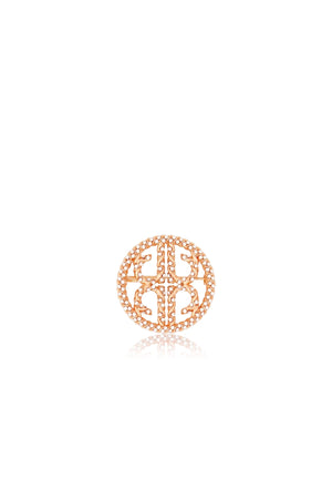Crystal Braided Mini Brooch - Rose Gold
