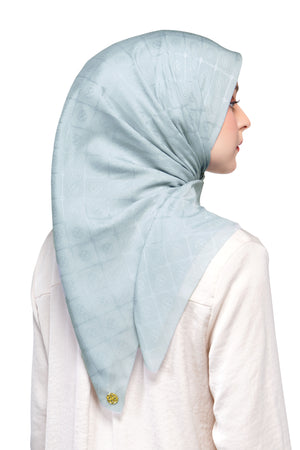 Basic Monogram Scarf - Celestial Blue