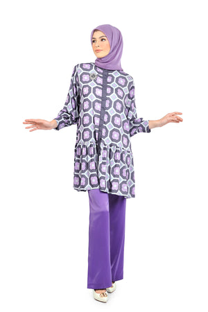 Calluna Ruffle Tunic - Purple