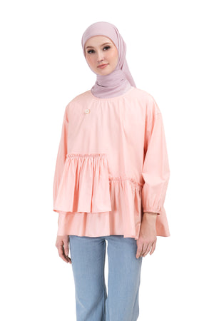 Camilla Ruffle Blouse - Pink