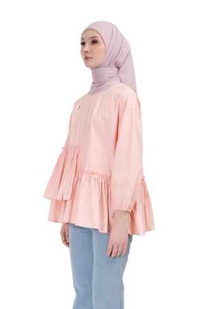 Camilla Ruffle Blouse - Pink
