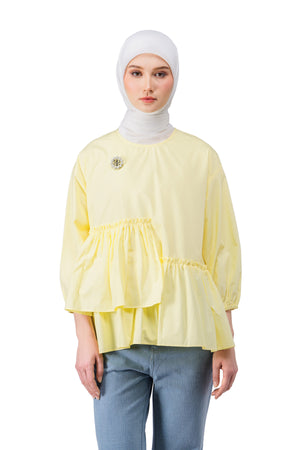 Camilla Ruffle Blouse - Yellow