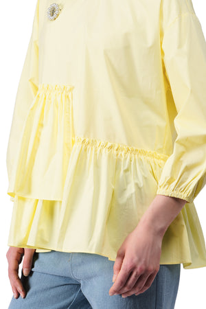 Camilla Ruffle Blouse - Yellow