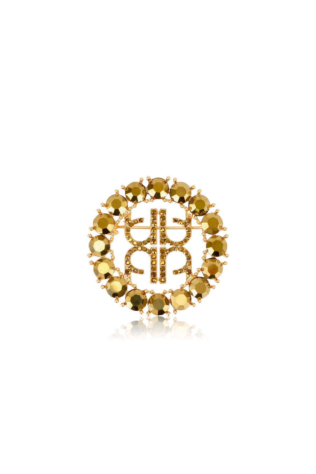 Cirra Crystal Brooch - Amber