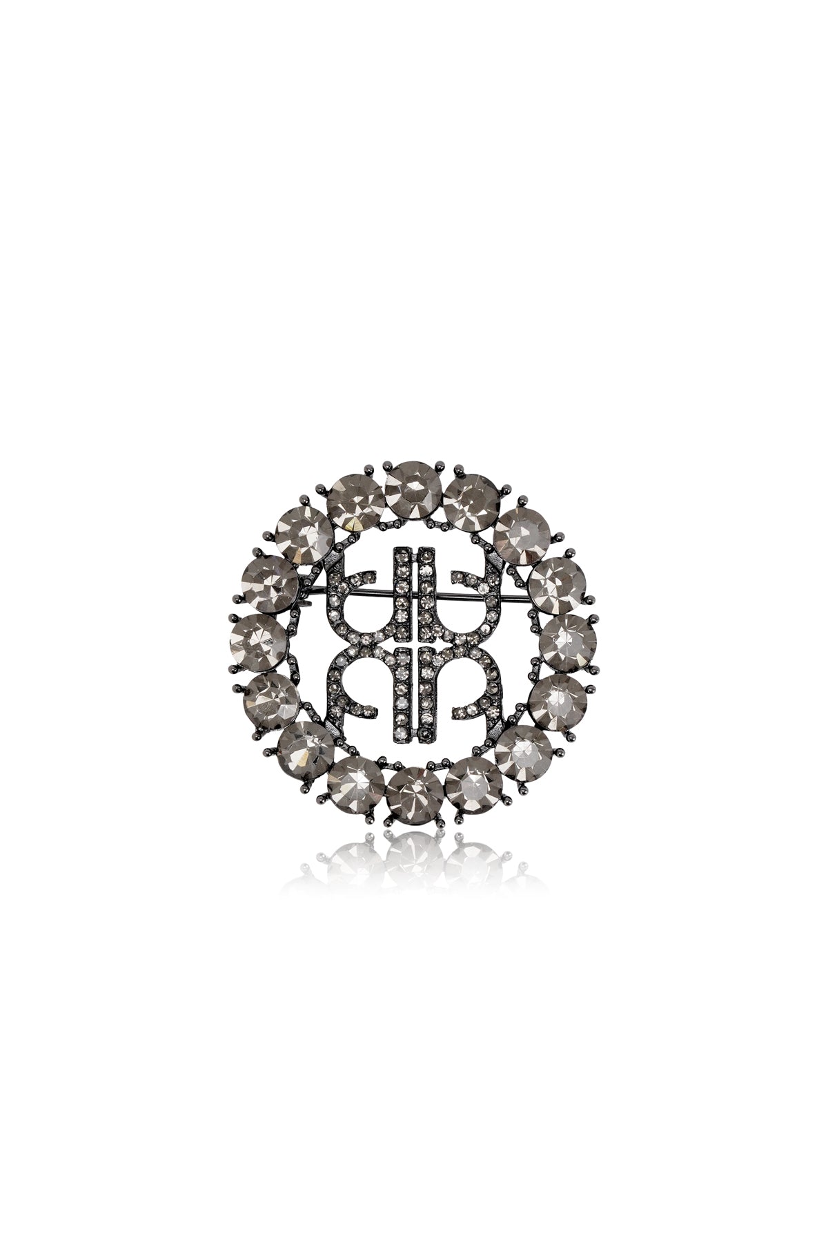 Cirra Crystal Brooch - Black