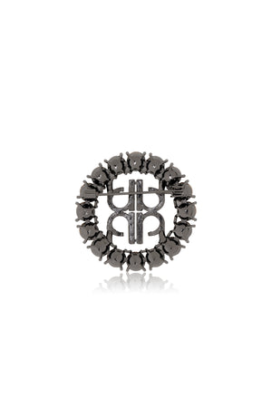Cirra Crystal Brooch - Black