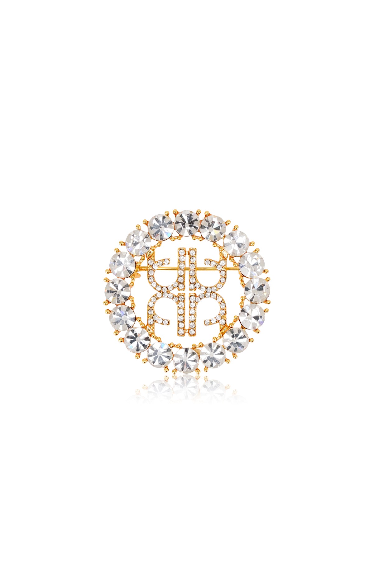 Cirra Crystal Brooch - Gold