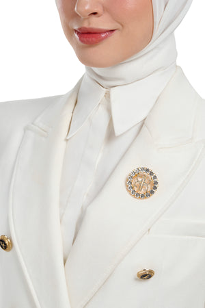 Cirra Crystal Brooch - Gold