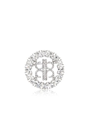 Cirra Crystal Brooch - Silver