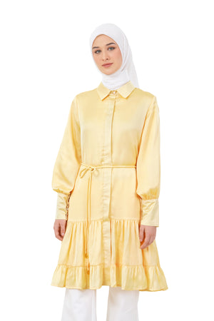 Clara Ruffle Tunic - Yellow