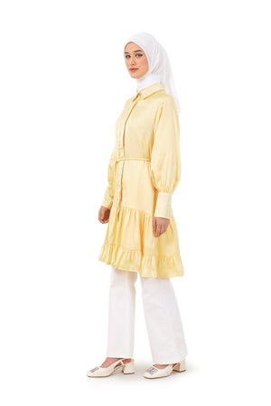 Clara Ruffle Tunic - Yellow