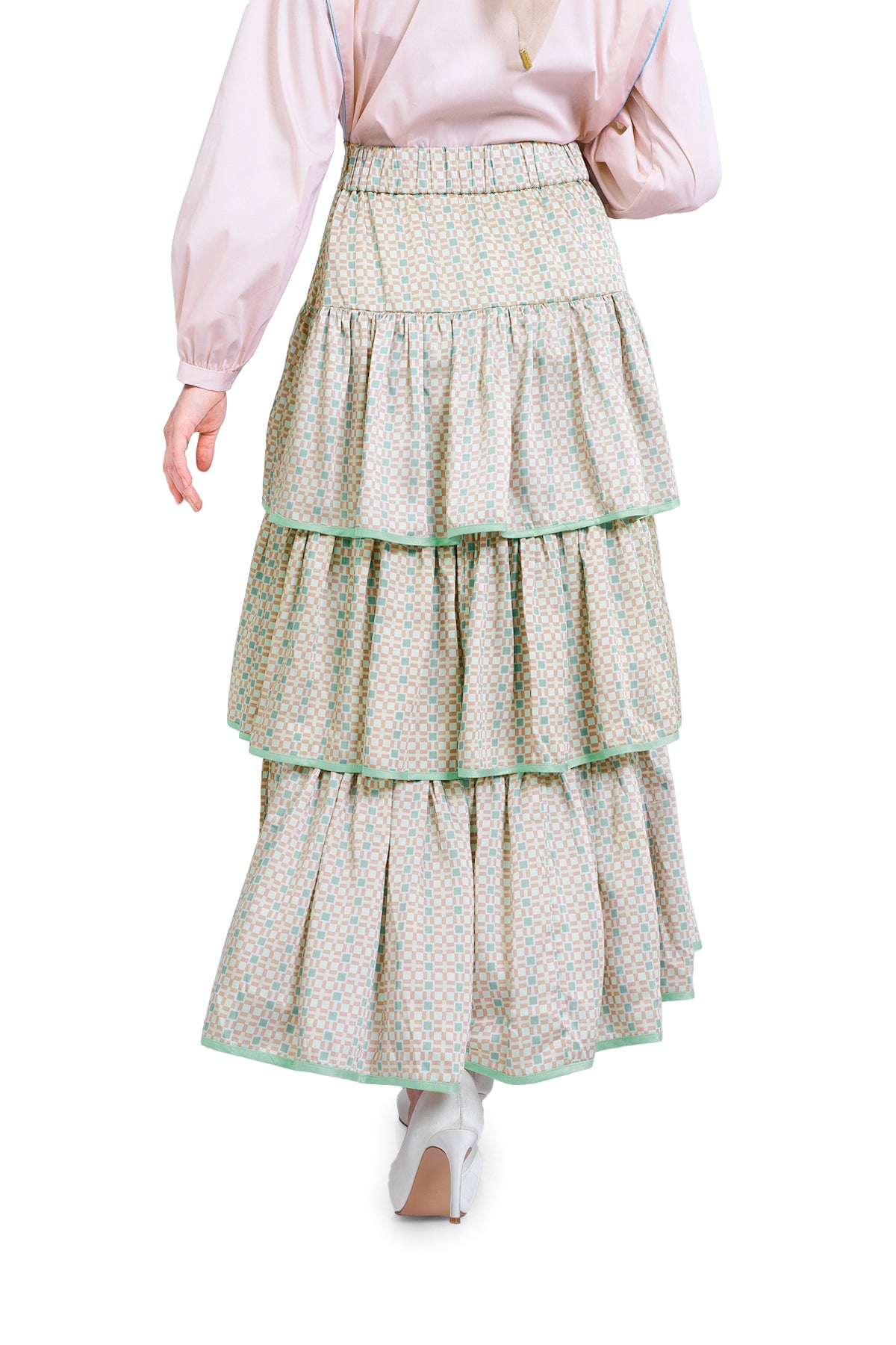 Clemira Layer Skirt - Beige - Nada Puspita