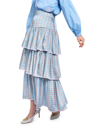 Clemira Layer Skirt - Blue