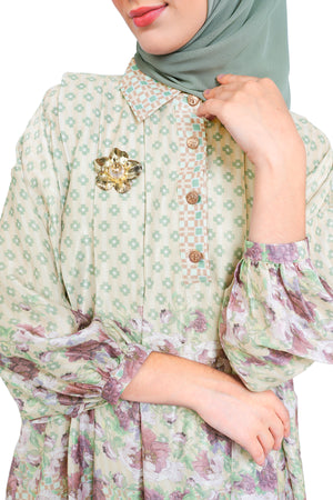 Clemira Kaftan Dress - Beige