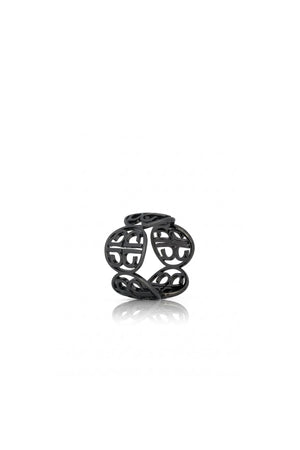 Cleo Ring Brooch - Black