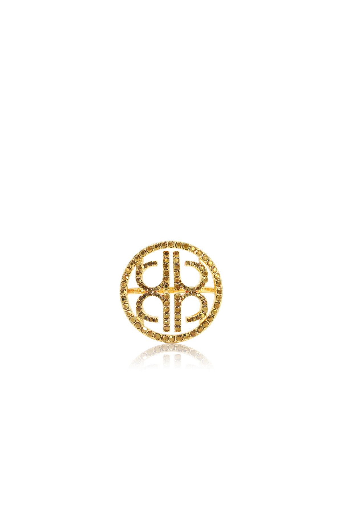 Colette Ring Brooch - Amber