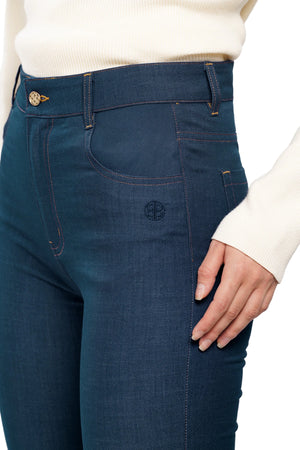 Cora Flowy Flare Pants - Navy