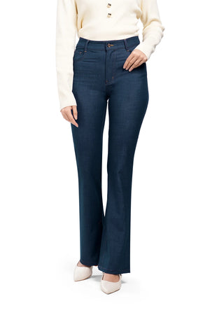 Cora Flowy Flare Pants - Navy