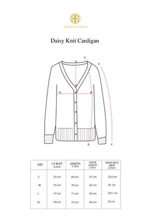 Daisy Knit Cardigan - Brown Petal