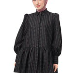 Doraemon Peplum Shirt - Black