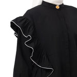 Doraemon Ruffle Shirt - Black