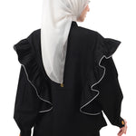 Doraemon Ruffle Shirt - Black