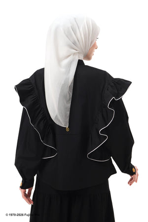 Doraemon Ruffle Shirt - Black