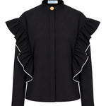 Doraemon Ruffle Shirt - Black