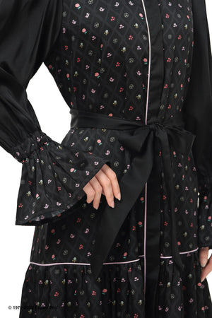 Doraemon Tiered Dress - Black