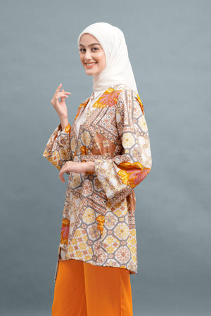 Elena Outer With Tie - Yellow