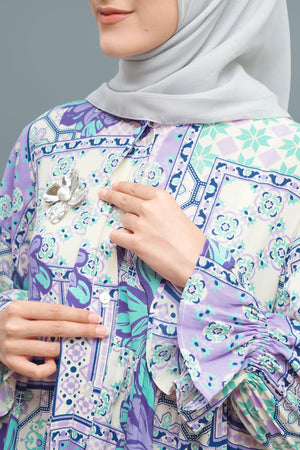 Elena Shirt Dress - Purple
