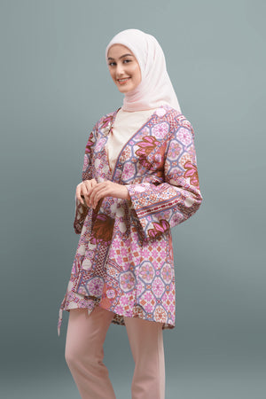Elena Outer With Tie - Brick