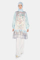 Imperial Mughal Tunic Top - Light Blue