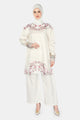 Imperial Mughal Puff Sleeve Tunic - Cream