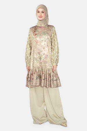 Imperial Mughal Tunic Top - Brown