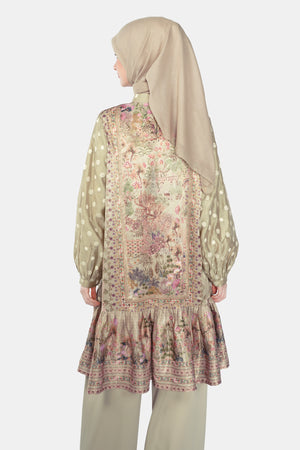 Imperial Mughal Tunic Top - Brown