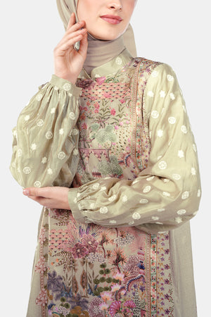Imperial Mughal Tunic Top - Brown