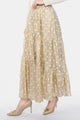 Monogram Organza Tiered Skirt - Brown