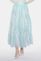 Monogram Organza Tiered Skirt - Light Blue