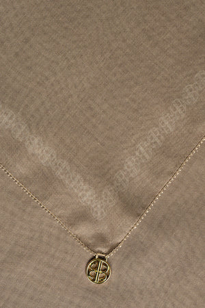 Daily Monogram Scarf - Almond